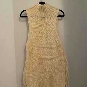 Cream sweater dress